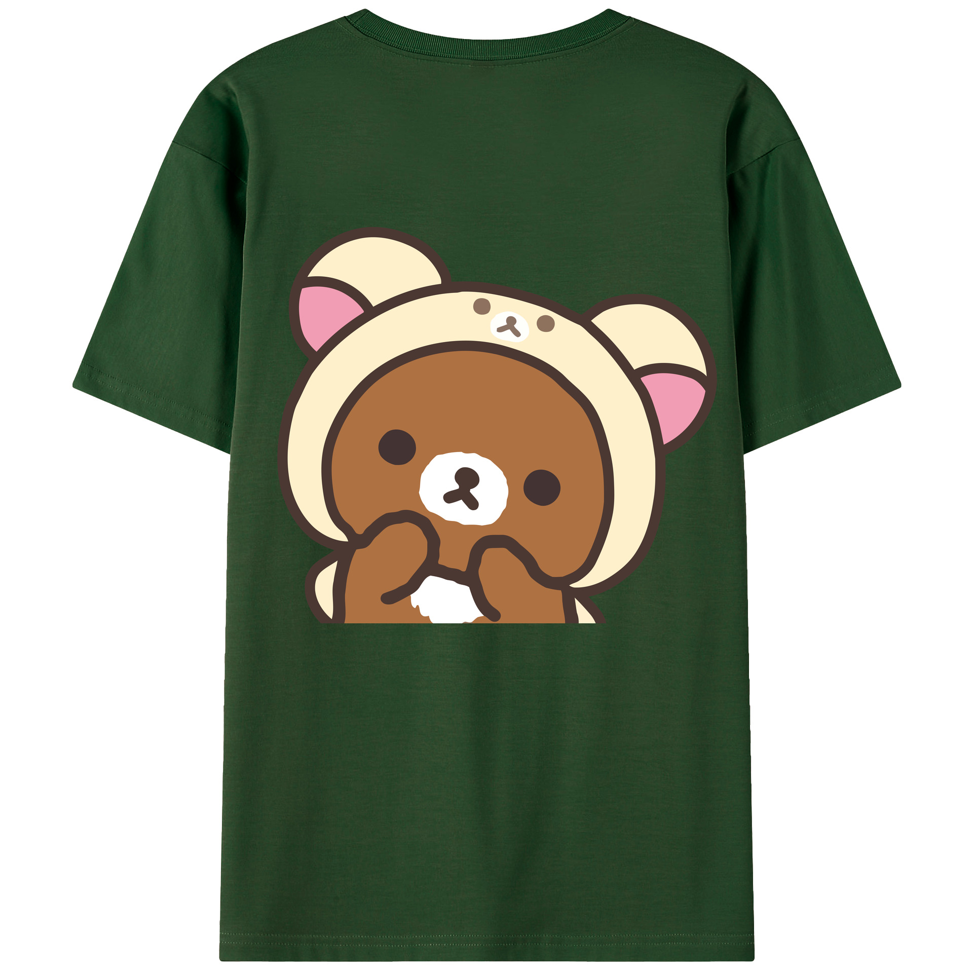 （画像用） リラックマ リラックマ キイロイトリ Rilakkuma Korilakkuma Kiiroitori 綿100％半袖Tシャツ（背面プリント）